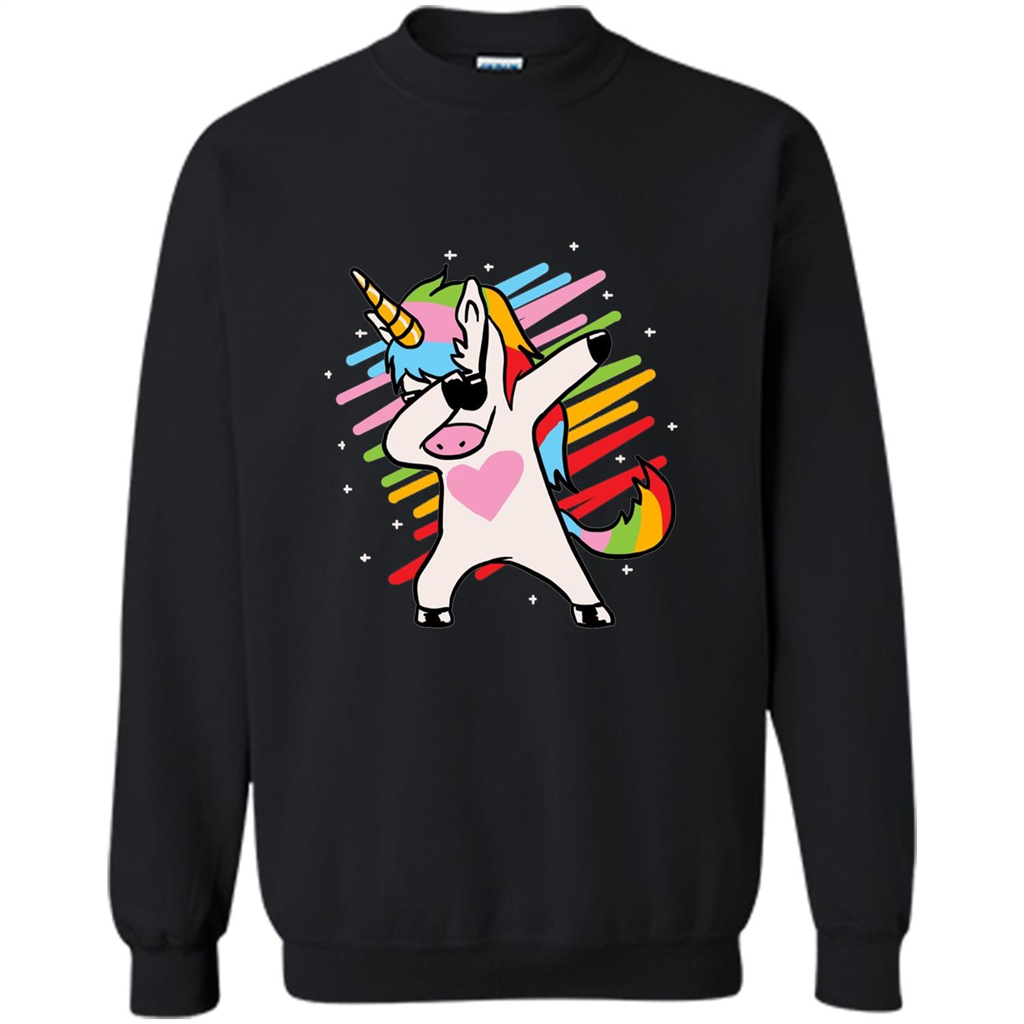 Cute Dabbing Unicorn T-shirt Orange