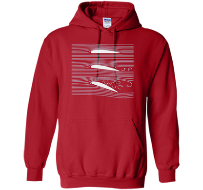 Airplane Wing T-shirt Aerospace Airfoil Stall Diagram Red