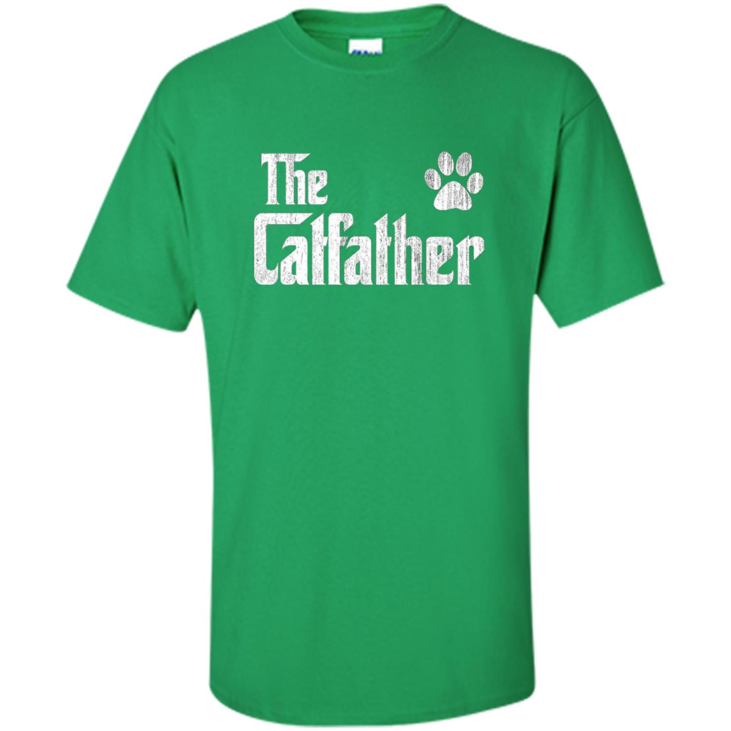 Cat Lover T-shirt The Catfather Irish Green
