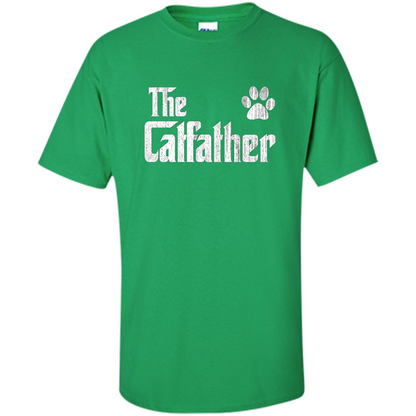 Cat Lover T-shirt The Catfather Irish Green