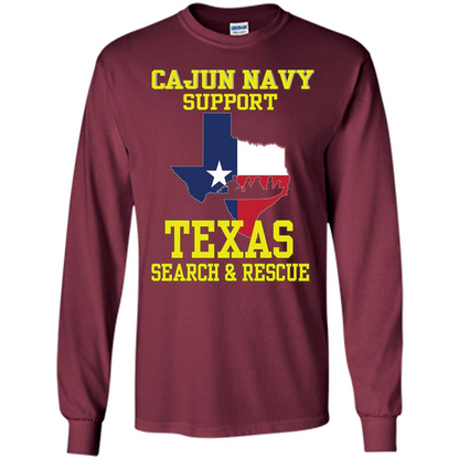 Cajun Navy Support Texas Search And Rescue T-shirt Maroon