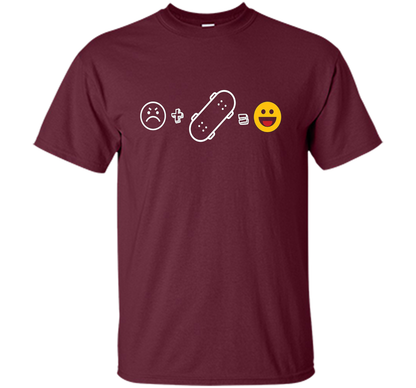 Sad Face But Add Skateboard than very Fun Gift T Shirt shirt Maroon
