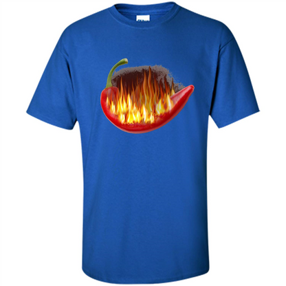Hot Pepper On Fire T-shirt Royal