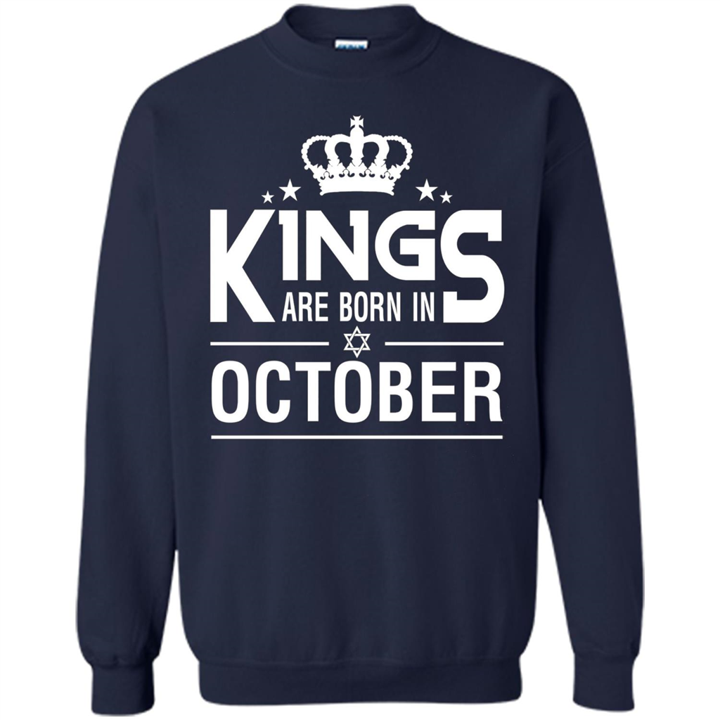 October Birthday T-shirt Kings Are Born In October Navy