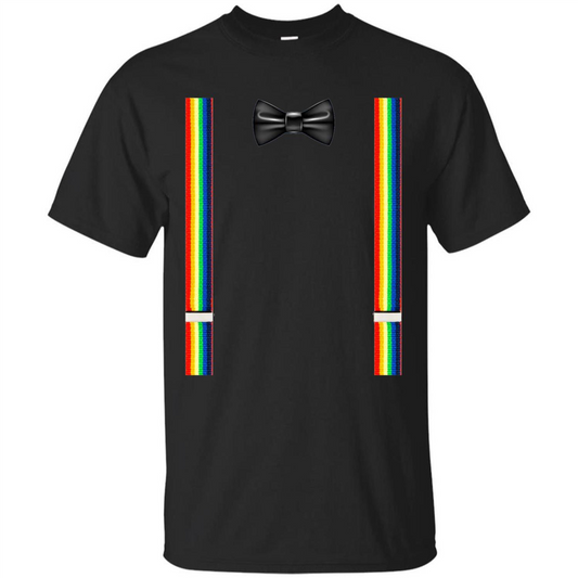 Suspenders And Bowtie Clown Costume T-shirt Black