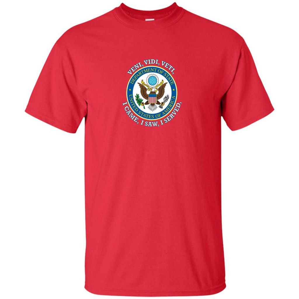 US State Department T-Shirt I Came I Saw I Served Red
