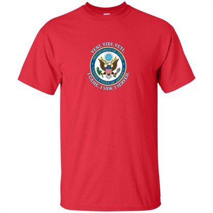 US State Department T-Shirt I Came I Saw I Served Red