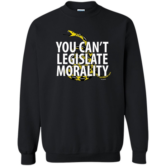Gadsden Libertarian T-shirt You Can't Legislate Morality Black