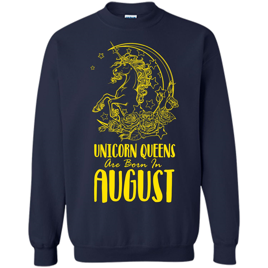 Augus Unicorn T-shirt Unicorn Queens Are Born In August Navy