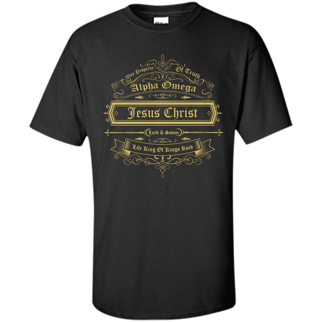 Christian T-shirt Way Property Of Truth Jesus Christ Alpha Omega Lord Black