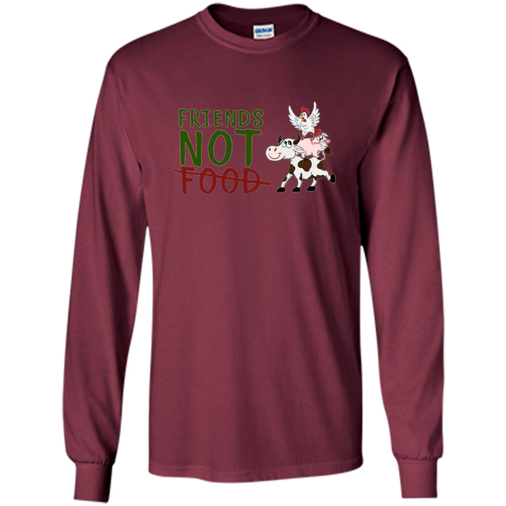 Friends Not Food T-Shirt Maroon