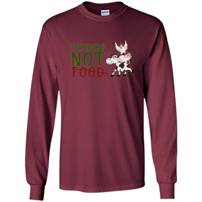 Friends Not Food T-Shirt Maroon