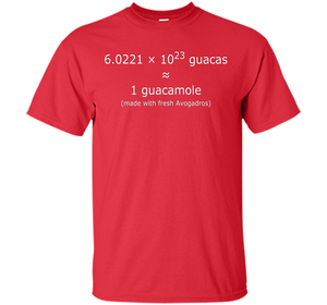 Avogadro's number Guacamole T-shirt for Chemists, Scientists T-shirt