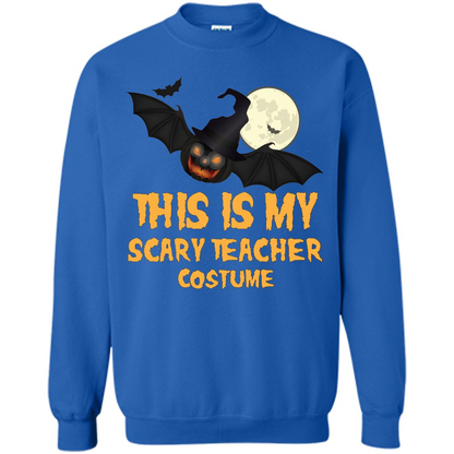 Funny Halloween Teacher T-shirt This is My Scary Teacher Costume Royal