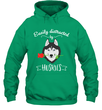 Easily Distracted By Huskies Shirt Hoodie Hoodie Irish