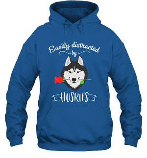 Easily Distracted By Huskies Shirt Hoodie