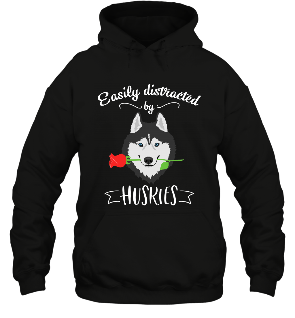 Easily Distracted By Huskies Shirt Hoodie