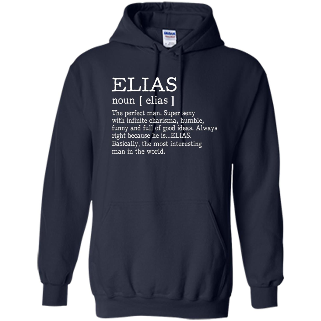 Funny Name Definition T-shirt First Name Elias Navy