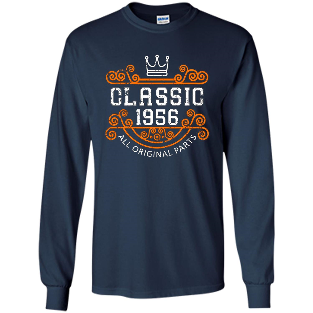 Birthday Gift Classic 1956 All Original Parts T-shirt Navy