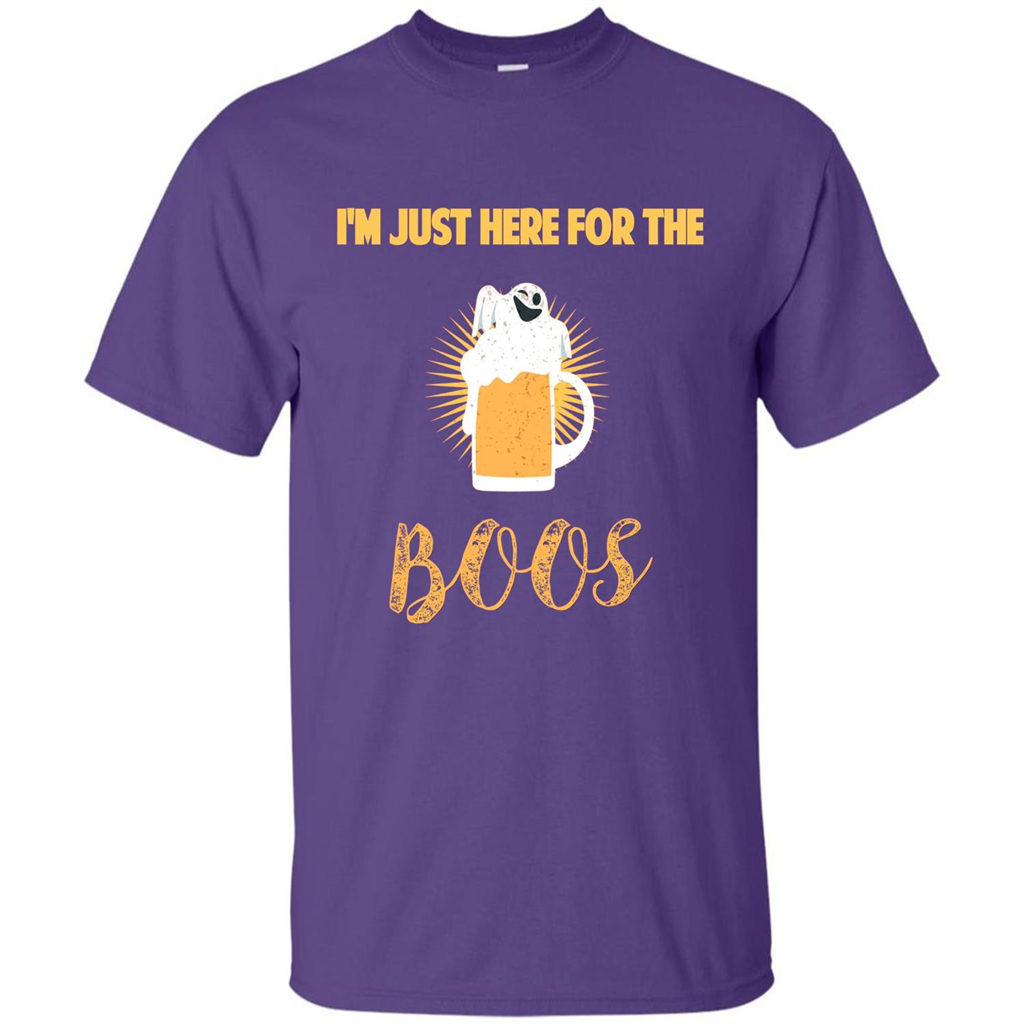 Im Just Here for Boos Funny Halloween T-shirt Purple