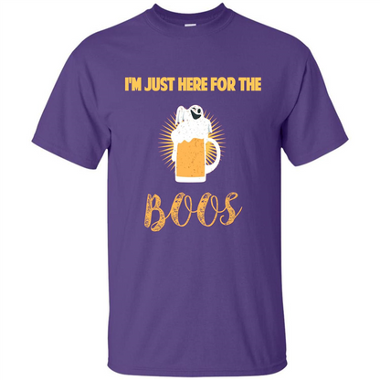 Im Just Here for Boos Funny Halloween T-shirt Purple