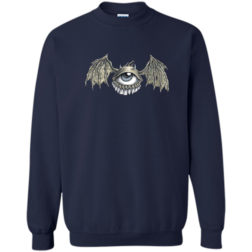 Eyebat T-shirt Scary Halloween Tshirt Navy