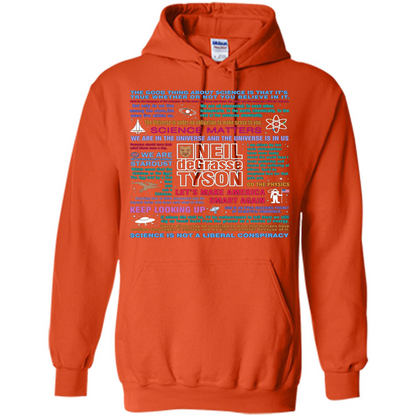 Neil deGrasse Tyson NDT Quotes T-Shirt Let's Make America Smart Again T-shirt Orange