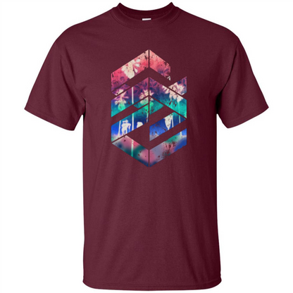 Red Summer Beach Palm Trees T-shirt Maroon