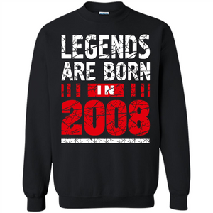 Birthday Gift T-shirt Legends Are Born In 2008 T-shirt