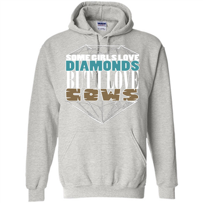 Cow Lovers T-shirt Some Girls Love Diamond But I Love Cows Ash