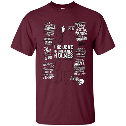 Detective Quotes To A Great Mind Nothing Is Little T-shirt Maroon