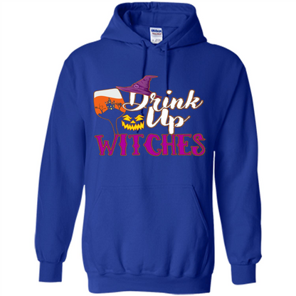 Drink Up Witches T Shirt Funny Halloween Costume Royal