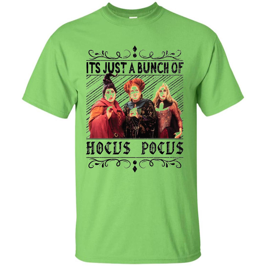It'S Just A Bunch Of Hocus Pocus Halloween T-shirt Lime