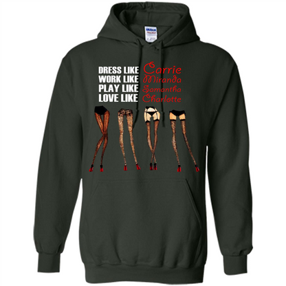 Lifestyle T-shirt Dress Like Carrie Work Like Miranda Play Like Samantha Love Like Charlott Forest Green
