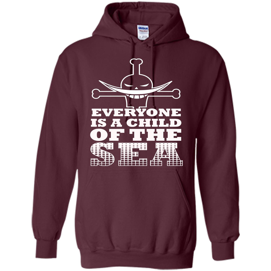 Sea. Everyone Is A Child Of The Sea T-shirt Maroon