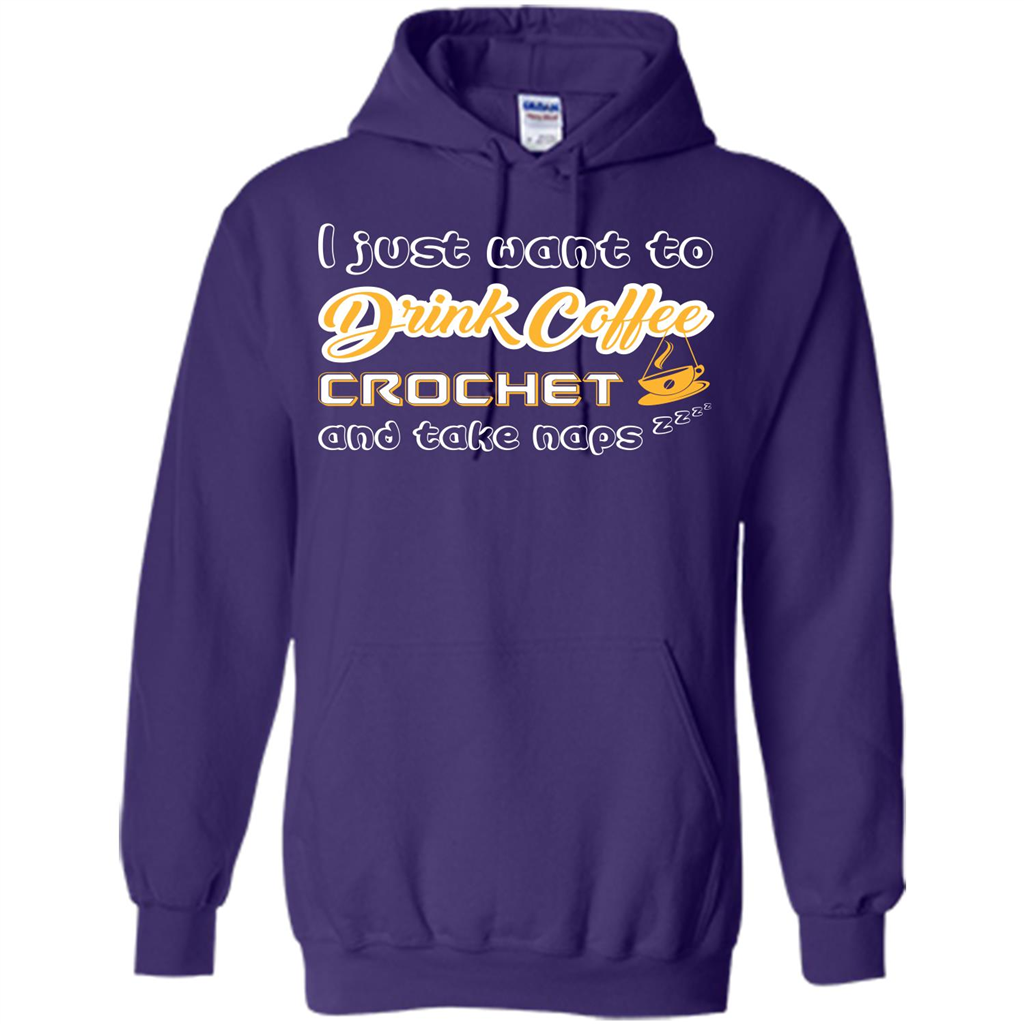 Coffee T-shirt I Just Want To Drink Coffee Crochet