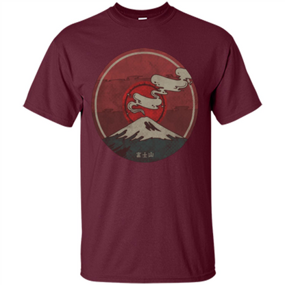Mount Fuji T-shirt Maroon