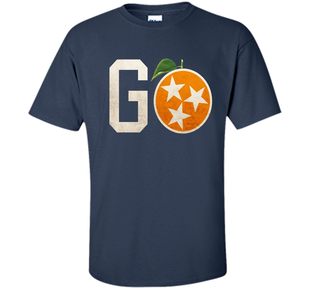 Tennessee Vintage Distressed Orange and White Flag Shirt t-shirt Navy