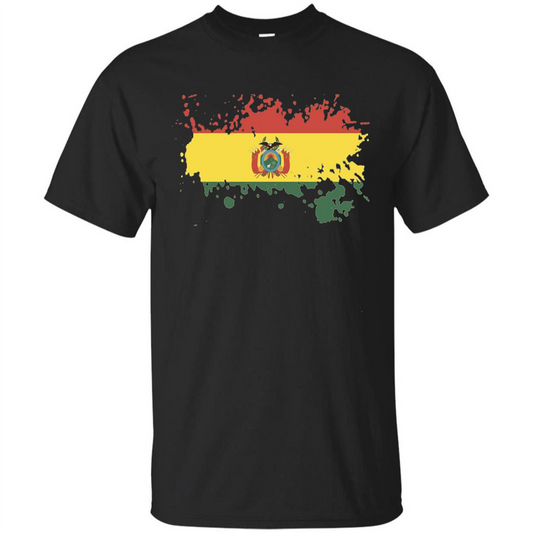 Flag of Bolivia Bolivian T-shirt Black