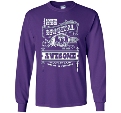 Best 75th Birthday Made in 1942 Awesome T-Shirt Gift Idea shirt Purple