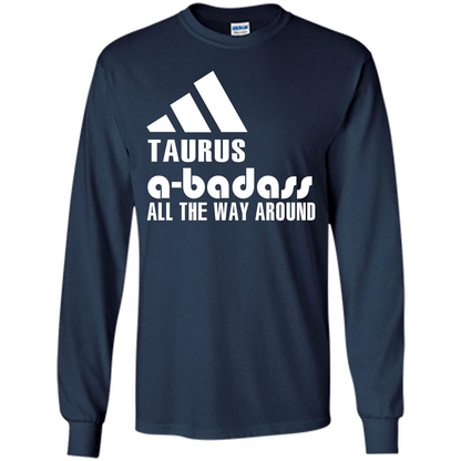 Taurus A-Badass All The Way Around T-shirt Navy