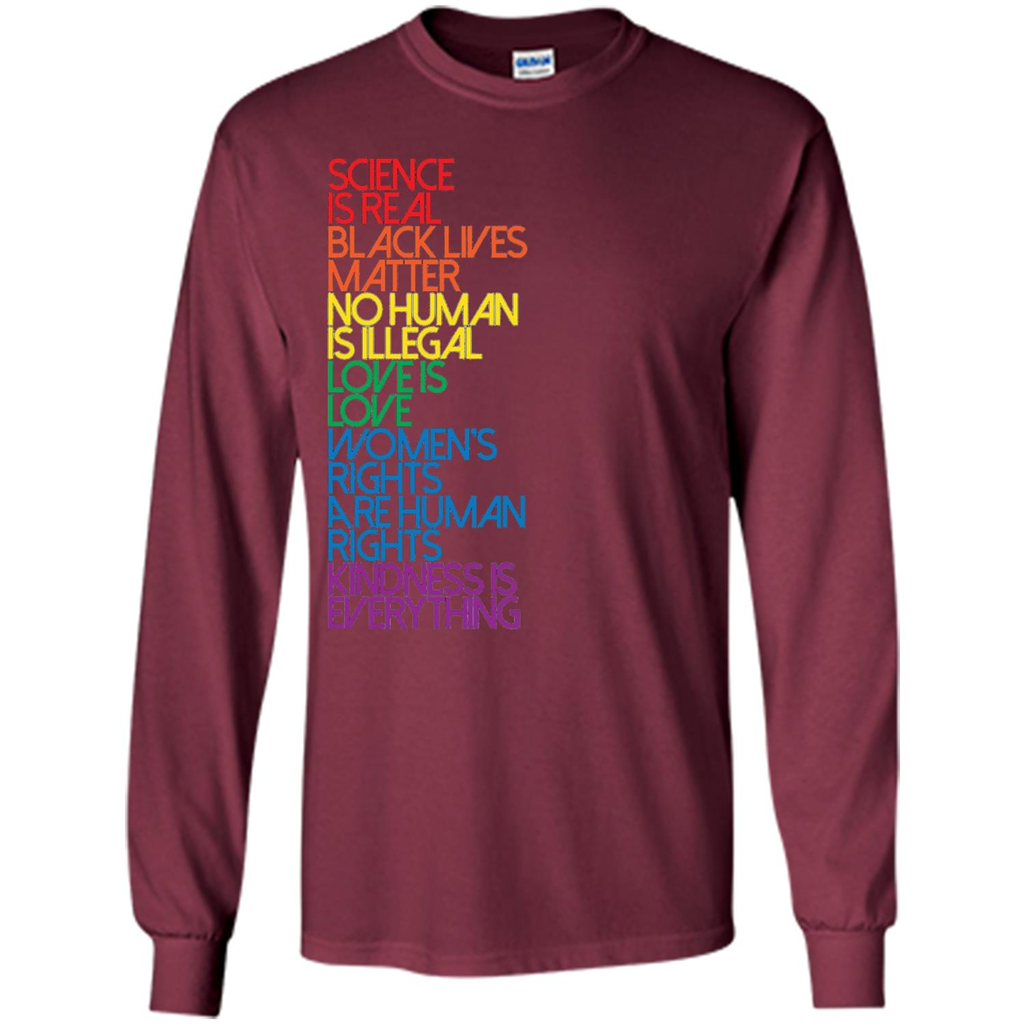 Science Is Real Black Lives Matter T-shirt Maroon