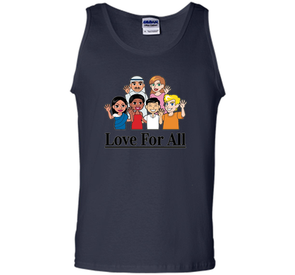 Love For All- Multicultural Race Unity Diversity T-Shirt cool shirt Navy