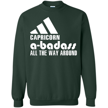 Capricorn A-Badass All The Way Around T-shirt Forest Green