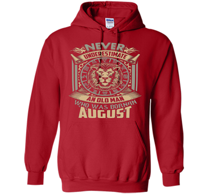August T-shirt Old Man Born In August Red