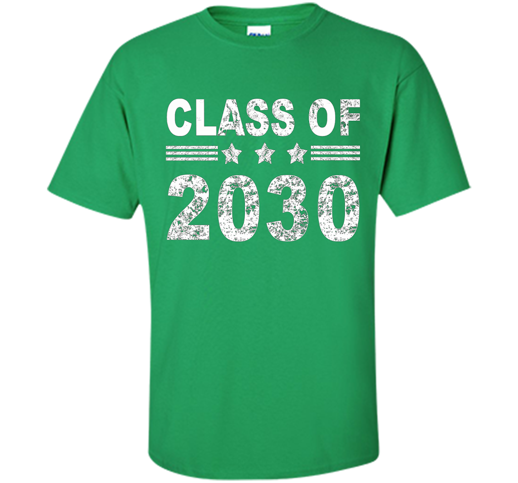 Kindergarten T-shirt Class Of 2030 Kindergarten Style T-shirt Irish Green