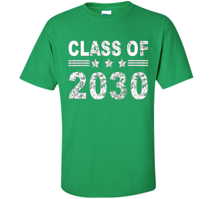 Kindergarten T-shirt Class Of 2030 Kindergarten Style T-shirt Irish Green
