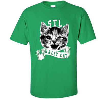 Cat Lover T-shirt Saint Louis Rally Cat T-shirt Irish Green