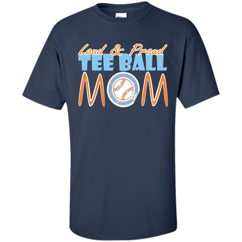 Softball Mommy T-shirt Loud And Proud Navy