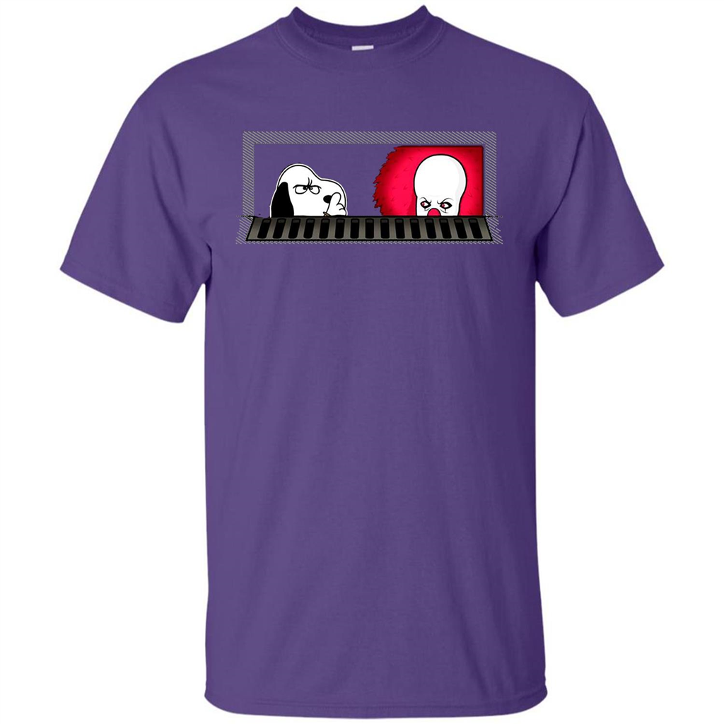 Movie T-shirt Snoopy Vs It T-shirt Purple